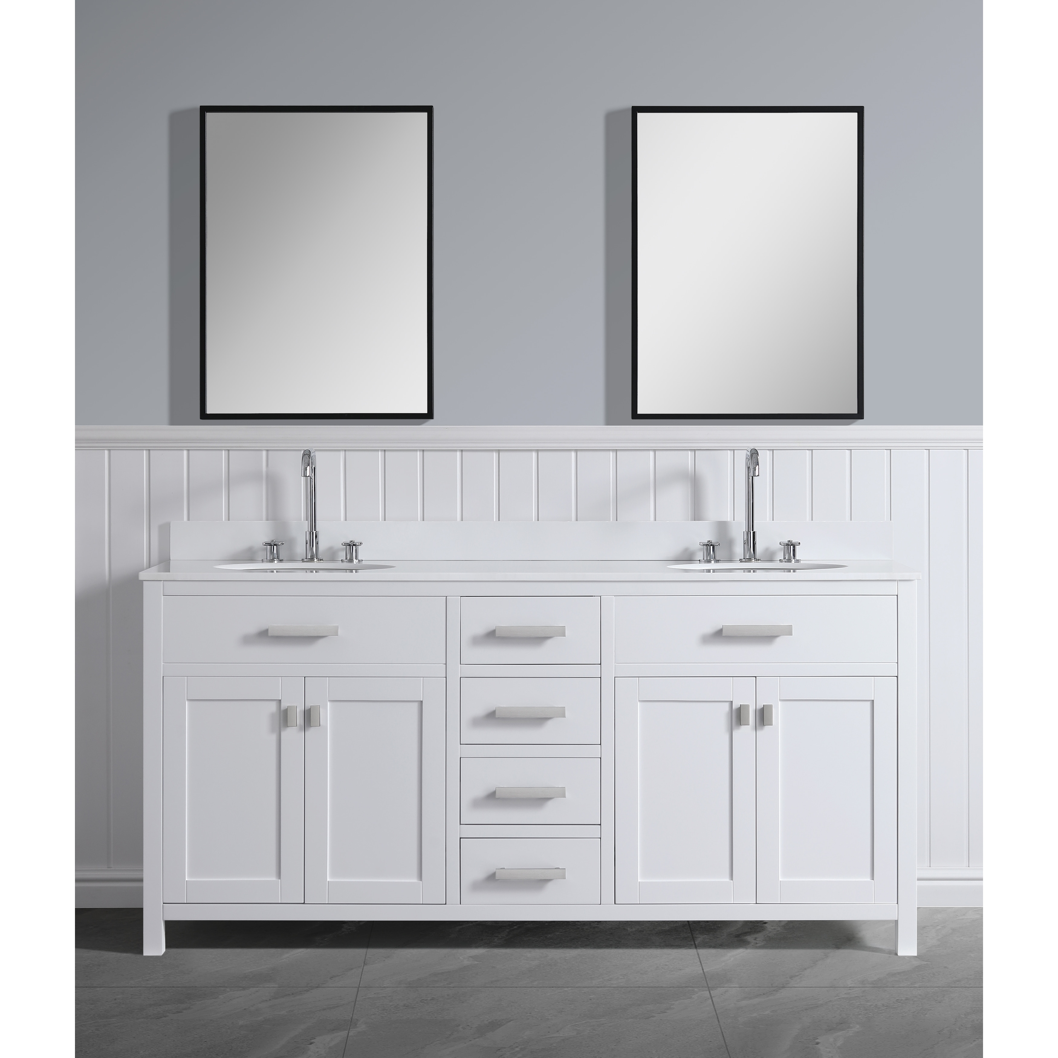 London 71" Double Sink Vanity Base Only