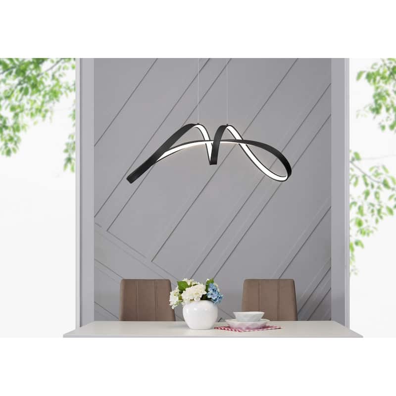Bucharest Dimmable Integrated LED Chandelier - N/A - Black