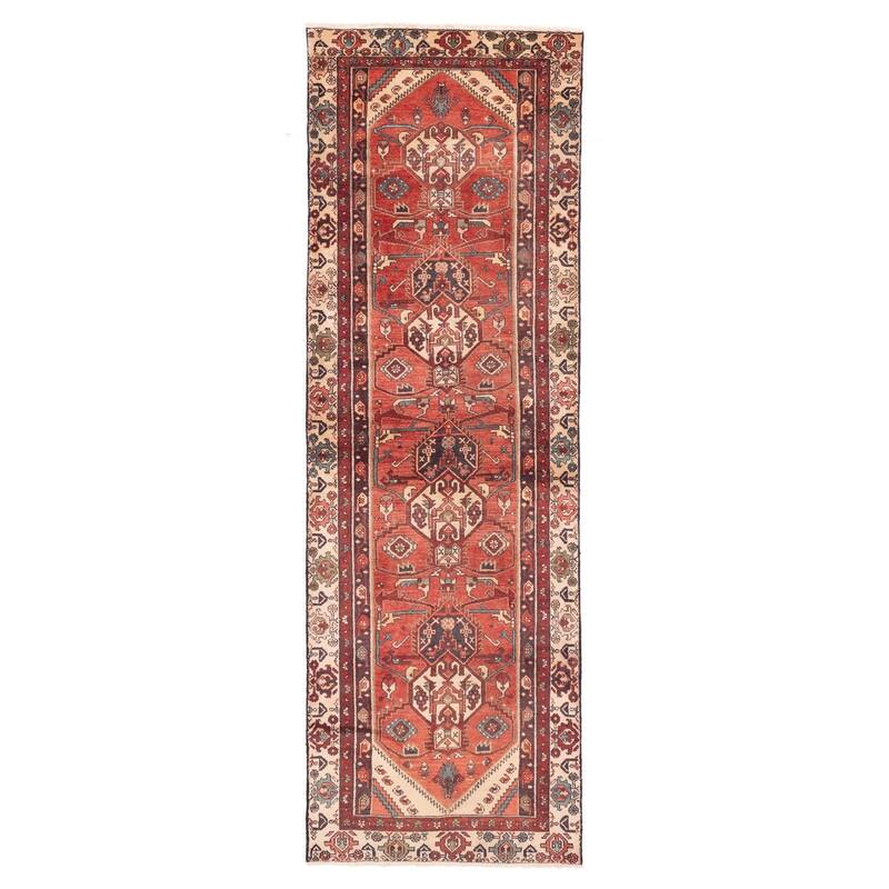 ECARPETGALLERY Hand-knotted Andelz Dark Copper Wool Rug - 3'2 x 9'7