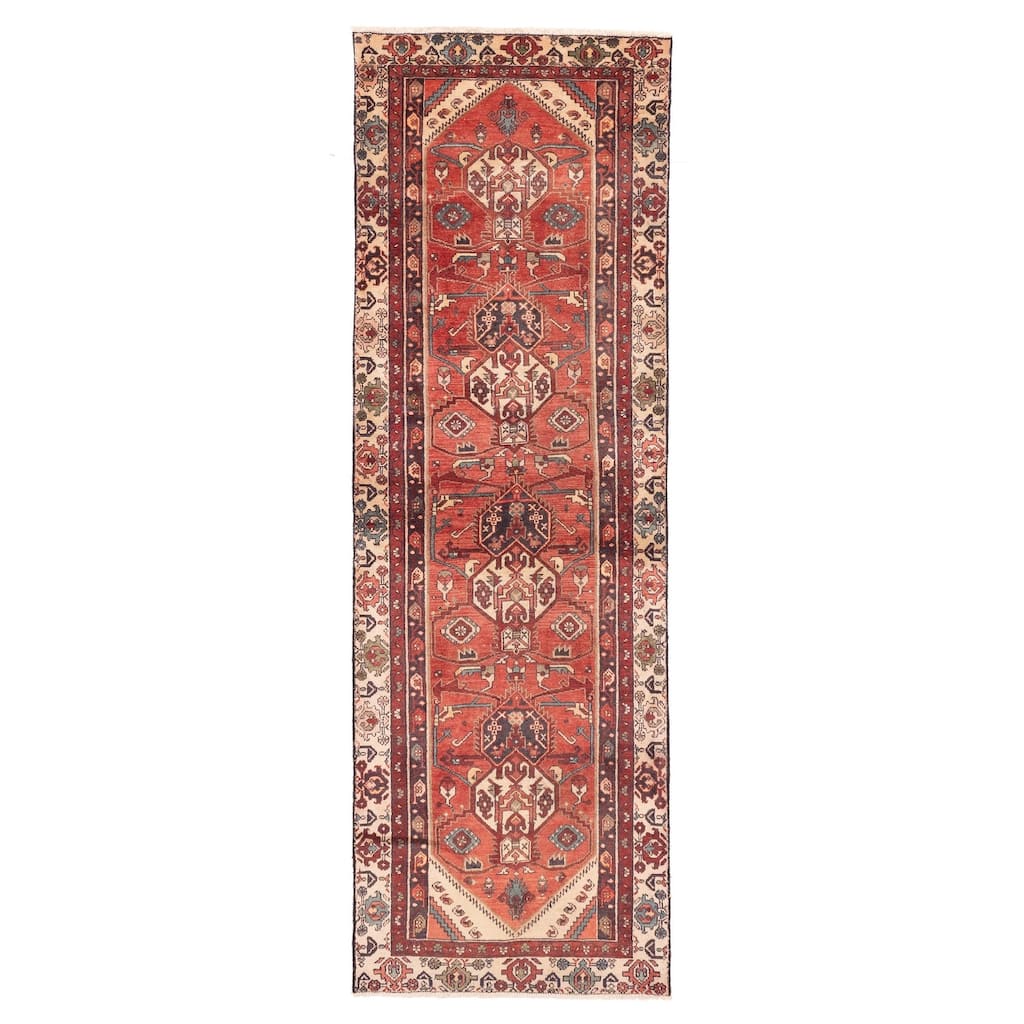 ECARPETGALLERY Hand-knotted Andelz Dark Copper Wool Rug - 3'2 x 9'7