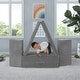 preview thumbnail 1 of 8, Cozee 4-Piece Lounger and Play Set Sofa/Couch Grey