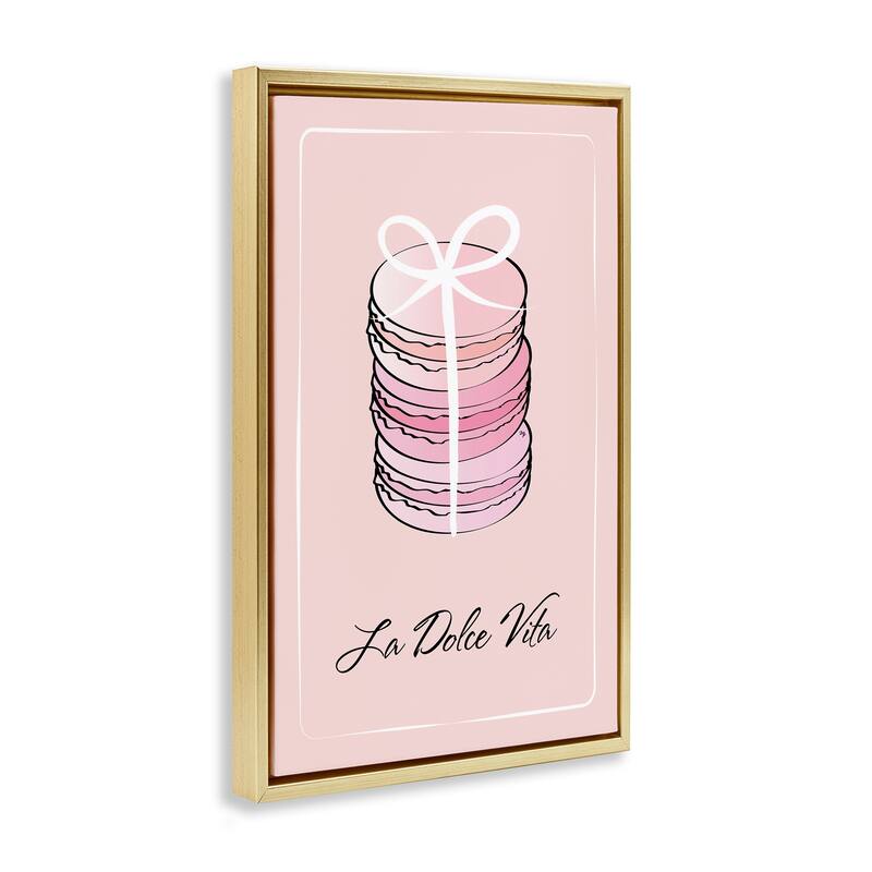 Stupell Life Is Beautiful French Dessert Framed Floater Canvas Wall Art Design By Martina Pavlova