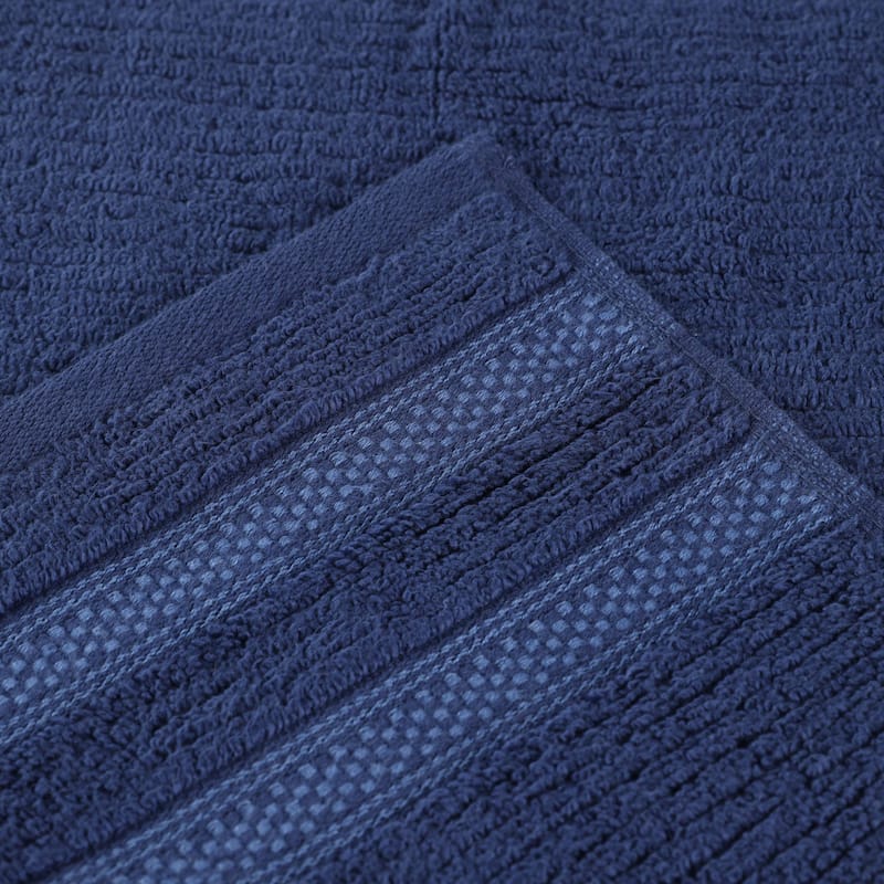 Superior Brea Zero Twist Cotton Ribbed Face Towel Washcloth Set of 12