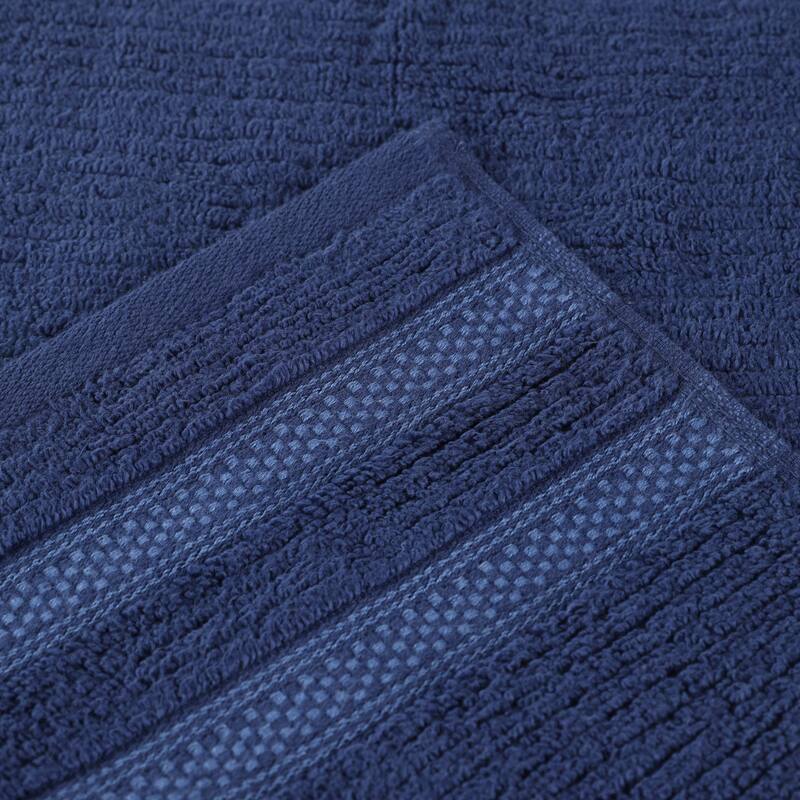 Superior Brea Zero Twist Cotton Ribbed Modern Hand Towel Set of 6