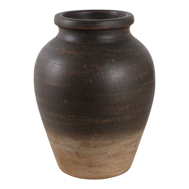 Pottery Decorative Vase Rustic Finish for Living Room or Shelf Decor