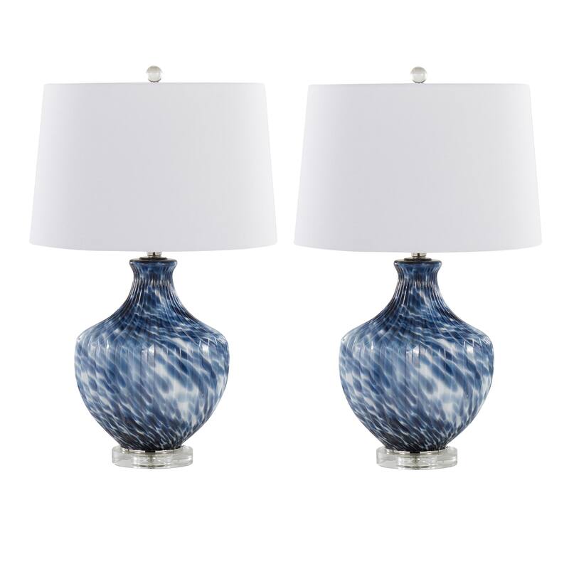 Silver Orchid Fizza 27" Glass Table Lamp (Set of 2)