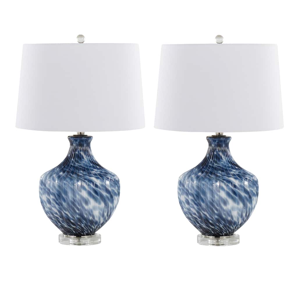 Silver Orchid Fizza 27" Glass Table Lamp (Set of 2)