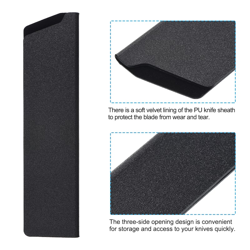 ABS Kitchen Knife Sheath Cover Sleeves for Chef Knife, Black
