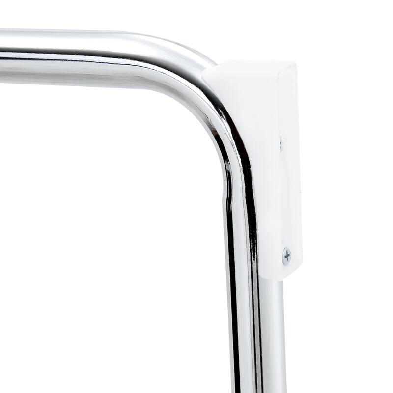 Natural Rattan & Solid Wood Bar Stool Set of 4 - 25" Medieval Modern Style with PU Seat & Chrome Legs