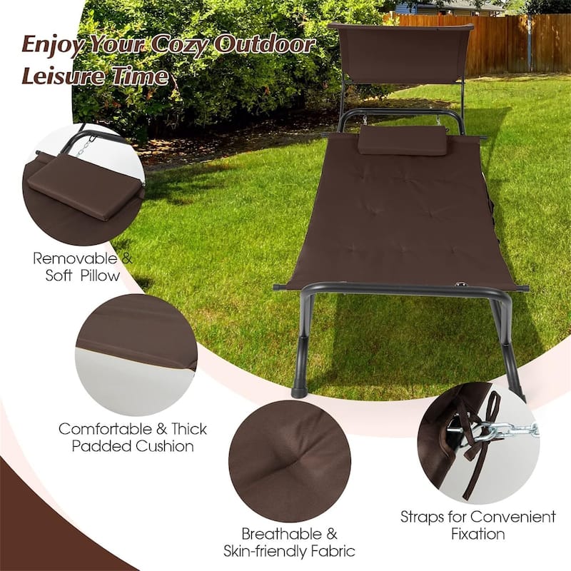 Patio Hanging Chaise Lounge Chair