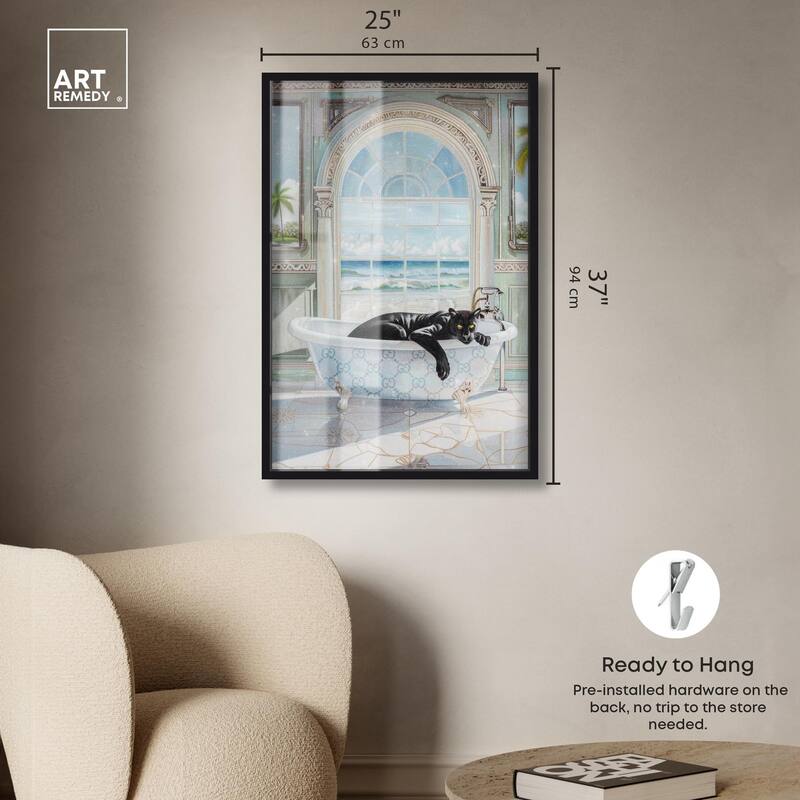 Panther Arch Bathroom Glam Shadowbox by Art Remedy