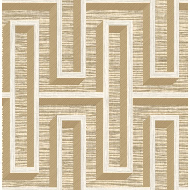 Advantage Henley Wheat Geometric Grasscloth Wallpaper