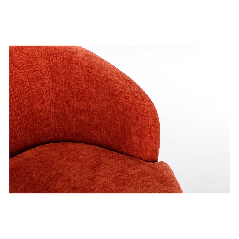 Chenille Fabric Swivel Accent Armchair Barrel Chair