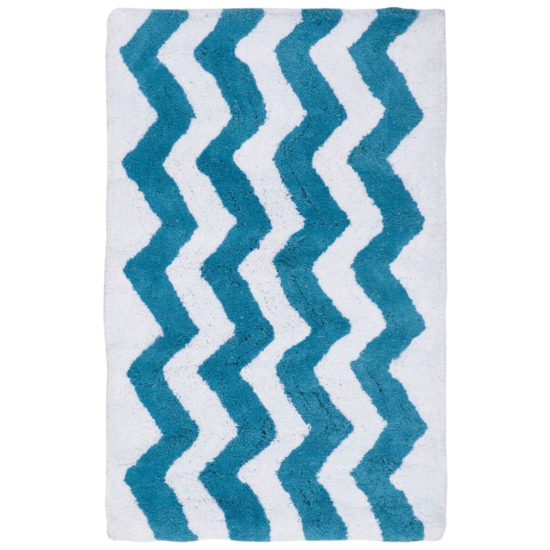 SAFAVIEH Diederike Plush Master Bathmat (Set of 2) - 21"L x 34"W - Arizona Blue
