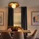 preview thumbnail 2 of 1, Rustic Flush Mount Ceiling Light Ice-Flower Glass Globe Antique Bronze - Dia.15.36-in