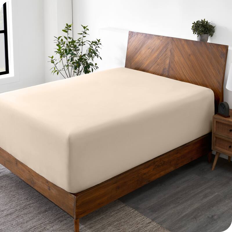Bare Home Ultra-Soft Microfiber 22 Inch Extra Deep Pocket Fitted Sheet