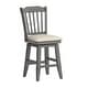 preview thumbnail 13 of 61, Eleanor Slat Back Wood Swivel Stool by iNSPIRE Q Classic Antique Grey - Counter Height