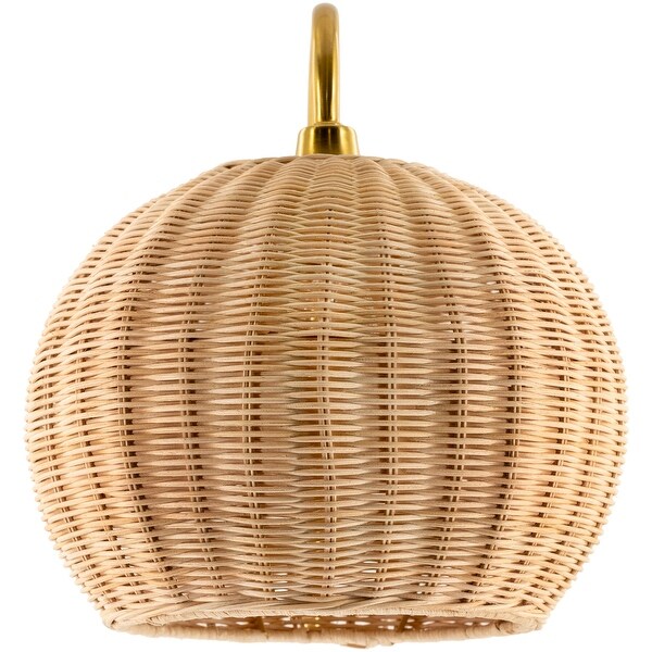 Meena modern rattan wall sconce discount