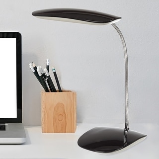 Touch-Activated LED with Flexible Gooseneck Desk Lamp, Black
