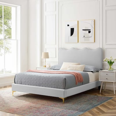 Current Performance Velvet Twin Platform Bed