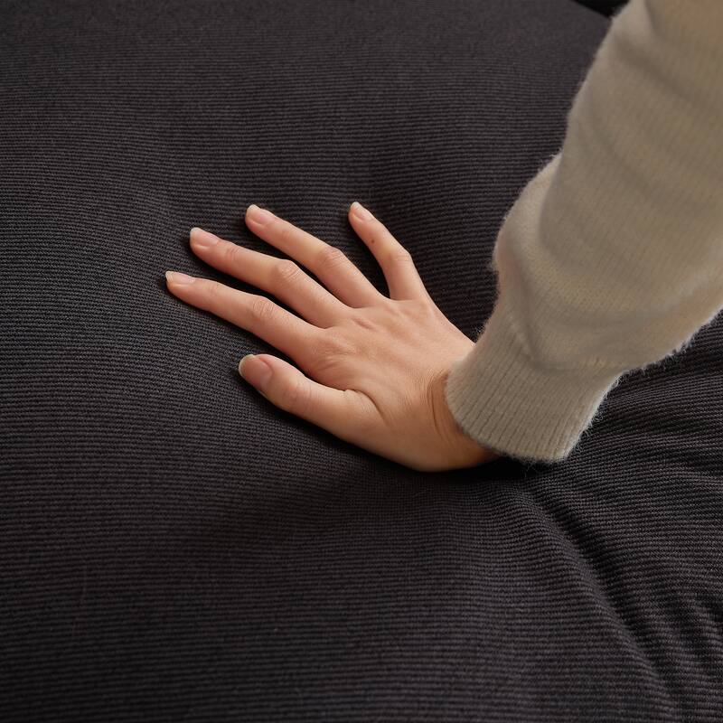 102.2" Fabric L-Shaped Modular Sleeper Sectional Sofa with Ottoman
