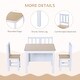 preview thumbnail 14 of 14, Qaba 4-Piece Childrens Table Set with Kids Storage Bench
