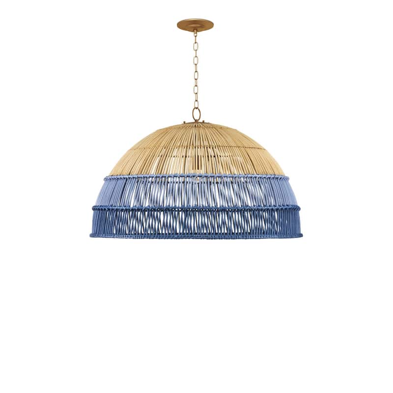 Currey & Company Senjyo Blue Pendant - 23.75"h x 36.25"dia