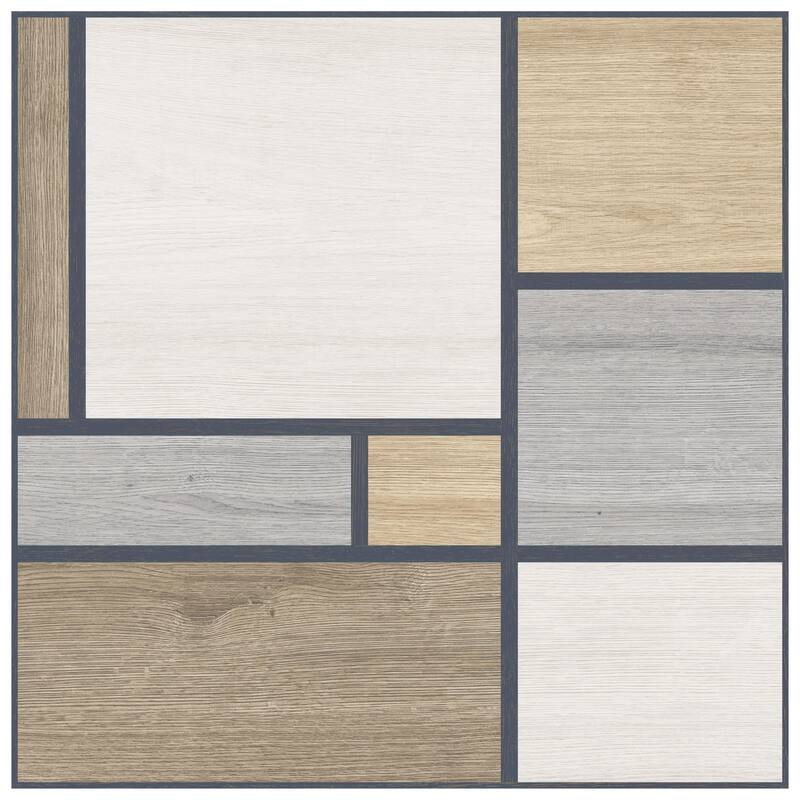 Merola Tile Llama Mondrian 25-5/8" x 25-5/8" Porcelain Floor and Wall Tile