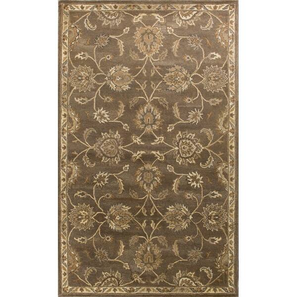Omani Rugs Domani Alexandria Traditional Coffee Wool Hand-tufted Area Rug - Bed ...