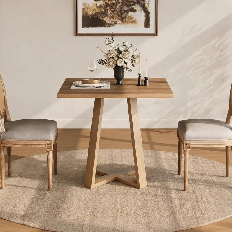 31.5" Square Dining Table for 2-4, Small Kitchen Dinner Table for Apartment - 31.5" W x 31.5" D x 29.53" H