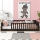 preview thumbnail 2 of 84, Montessori Twin Size Toddler Floor Bed with Fence without Door, Open-row Design Wood Frame Platform Bed with Safety Guardrails