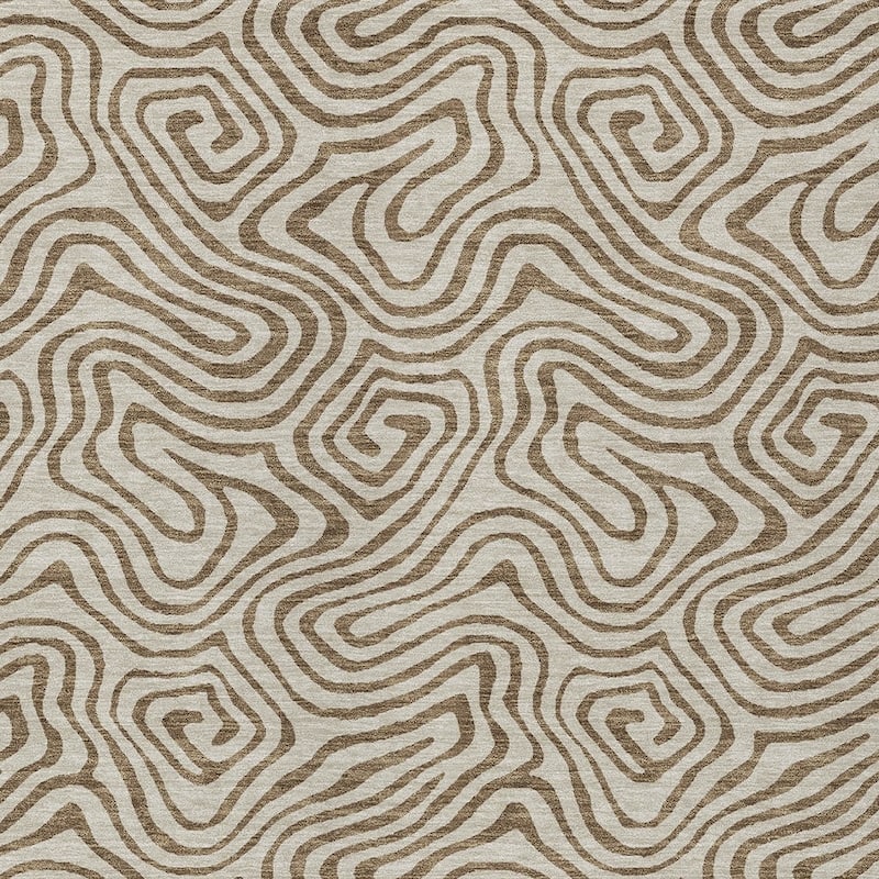 HomeRoots Abstract Transitional Rectangle Outdoor Rug