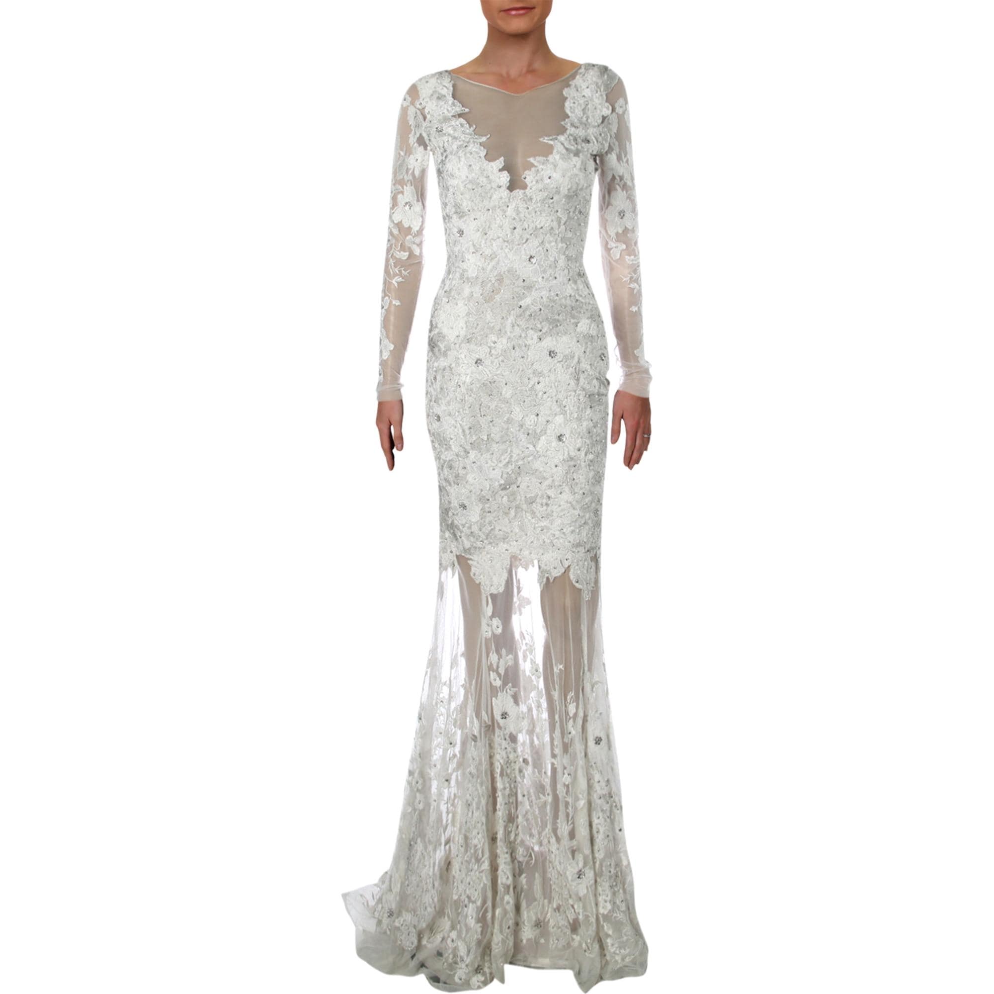 embellished white gown