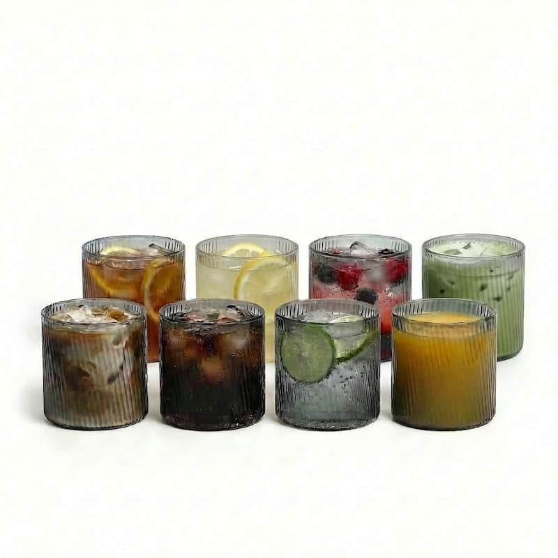 Stone Lain Haven Borosilicate Glass Glass Set - Set of 8 - Grey