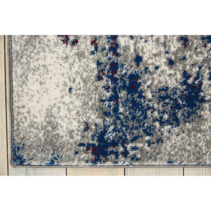 Hequ Abstract Modern Non Skid Stain Resistant Area Rug By HomeRoots - 87' X '63' X '0.5