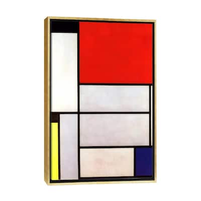 iCanvas "Tableau l, 1921" by Piet Mondrian Framed Canvas Print