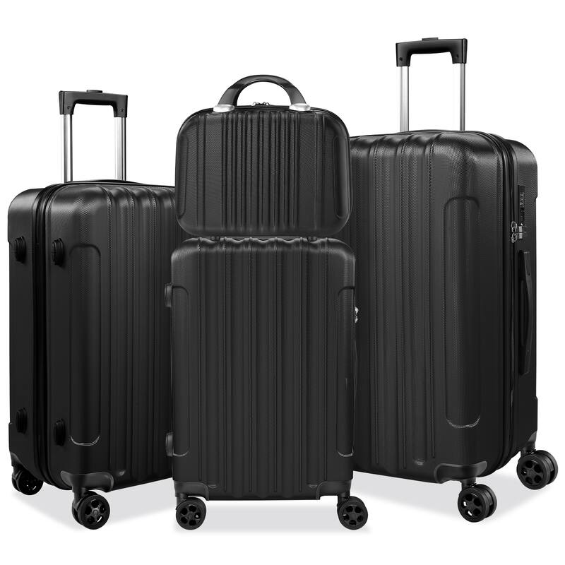 4 Piece Luggage Sets ABS Hard-Shell with TSA Lock & Spinner Wheels, 14’’20’’24’’28’’ - 1