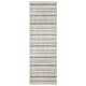 preview thumbnail 12 of 10, Cavett Textural Geometric Striped Ivory/ Multi Area Rug
