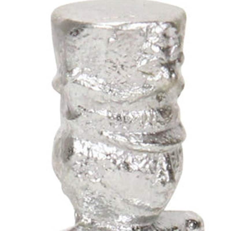 HomeRoots 7" Silver Cast Iron Christmas Nutcracker Figurine - 2.75 in. x 7.00 in. x 2.75 in.