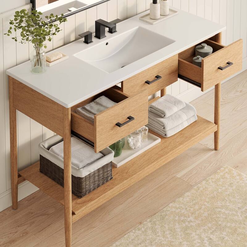 Zaire 18"/24"/30"/36"/48" Bathroom Vanity with White Sink Top