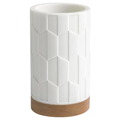 Sarasota Resin with Wood Tumbler - White/Wood