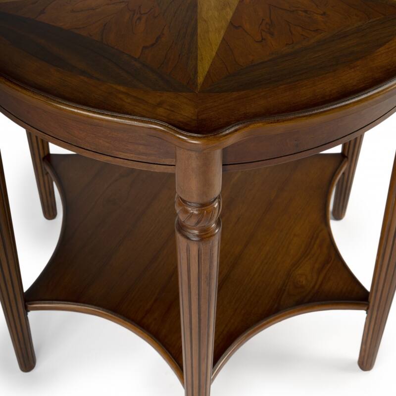 HomeRoots Olive Ash Burl Accent Table