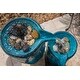 preview thumbnail 5 of 8, Mezzo Blue Glaze Finish Indoor/Outdoor Floor Fountain