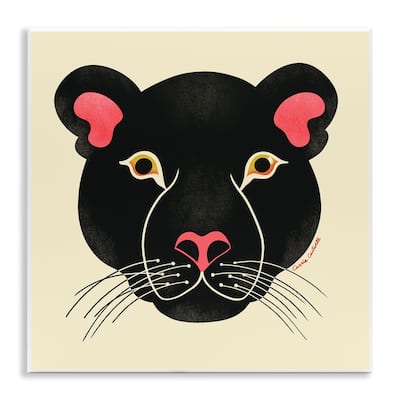 Stupell Minimal Wild Panther Face Wall Plaque Art Design By Carrie Cantwell