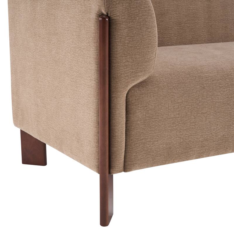 Christopher Knight Home Aurelian Birch Upholstered Tuxedo Sofa with Solid Wood Legs