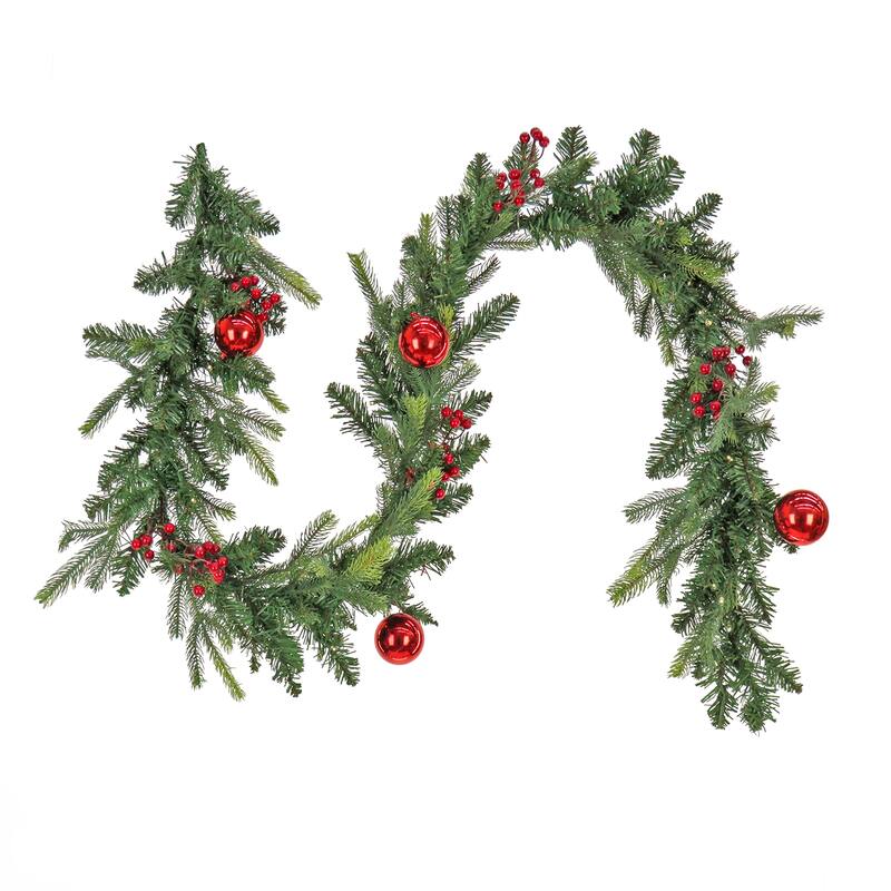 National Tree Company 6 ft. Feel Real Scotch Creek Fir Pre-Lit Garland - 6 ft