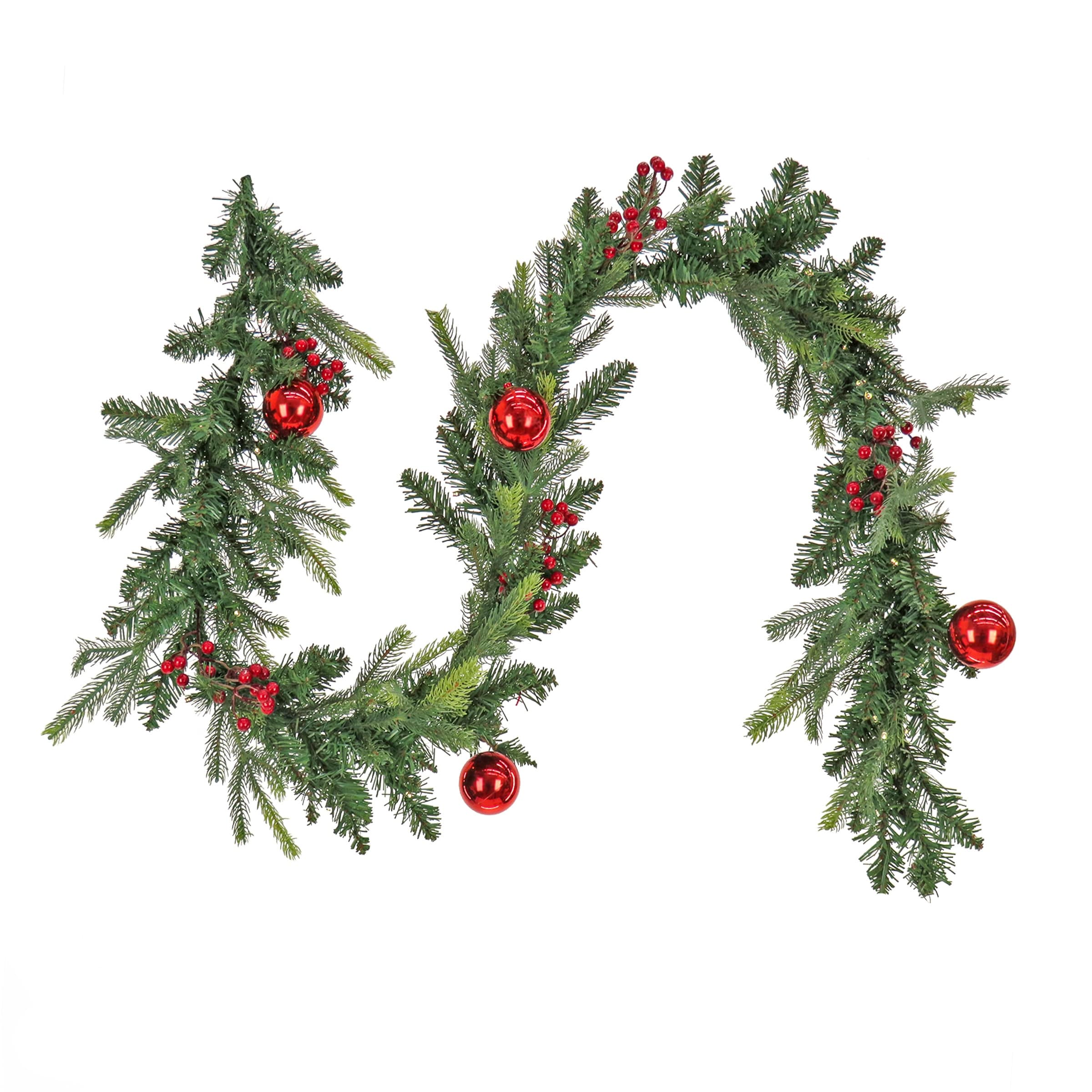 National Tree Company 6 ft. Feel Real Scotch Creek Fir Pre-Lit Garland - 6 ft