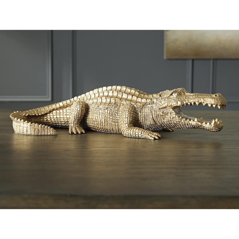 Signature Design by Ashley Lauretman Antique Gold Finish Sculpture - 22.88" W x 10.5" D x 6" H