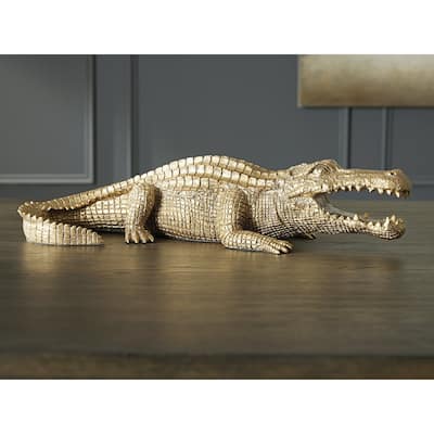 Signature Design by Ashley Lauretman Antique Gold Finish Sculpture - 22.88" W x 10.5" D x 6" H