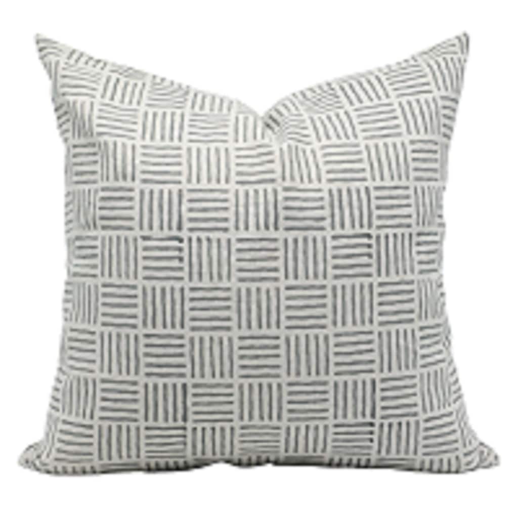 Fabdivine Linen Square Block print pillow Cover